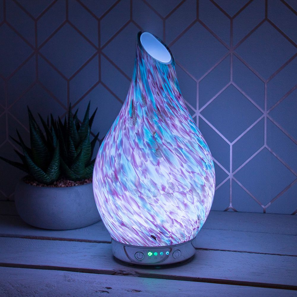 Aroma Oil Humidifier Colour Changing Lamp (Mottle Glitter)
